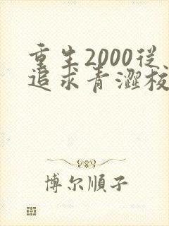 重生2000从追求青涩校花同桌开始