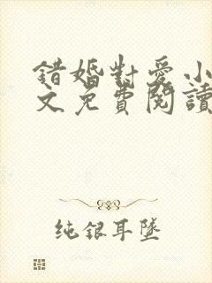 错婚对爱小说全文免费阅读