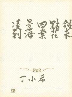 凌晨四点钟,看到海棠花未眠封面