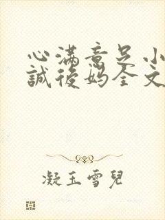 心满意足小说晓诚后妈全文阅读