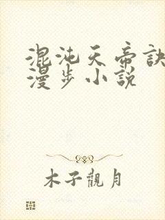 混沌天帝诀随风漫步小说