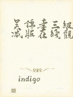 吴锦孝三级无删减版在线观看