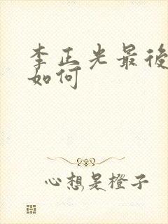 李正光最后结局如何封面