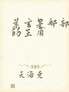 叶玄是哪部小说的主角