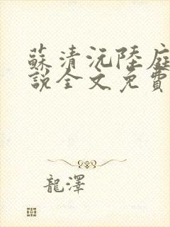 苏清沅陆庭渊小说全文免费阅读