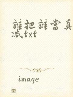 谁把谁当真无删减txt