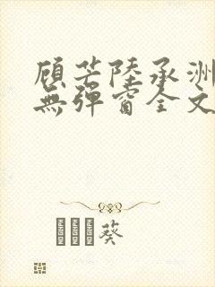 顾芒陆承洲小说无弹窗全文免费阅读