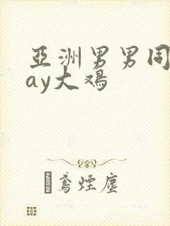 亚洲男男同志gay大鸡