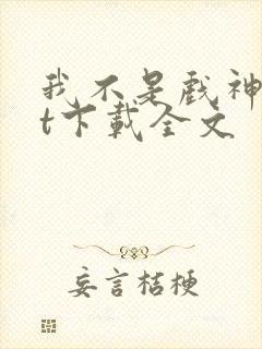 我不是戏神txt下载全文