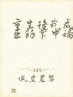 重生后我成了权臣的掌中娇完整版