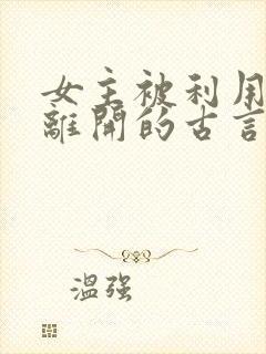 女主被利用然后离开的古言封面