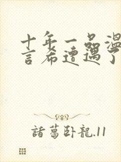 十年一品温如言言希遭遇了什么