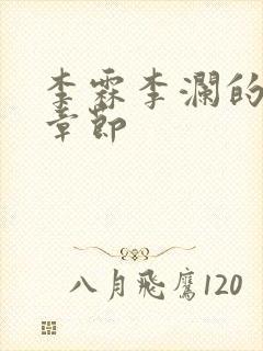 李霖李澜的最新章节