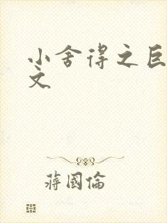 小舍得之巨肉h文