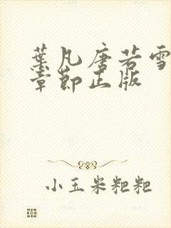 叶凡唐若雪最新章节正版封面