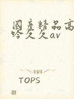 国产精品高潮呻吟久久av