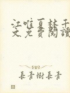 江唯夏林千洛全文免费阅读笔趣阁封面