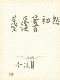 叶辰萧初然更新完没有封面