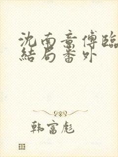 沈南意傅临洲大结局番外