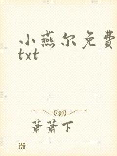 小燕尔免费阅读txt