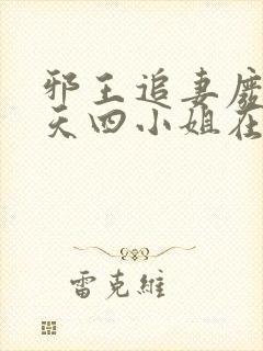 邪王追妻废材逆天四小姐在线阅读