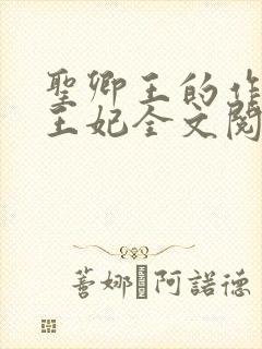 圣卿王的作妖小王妃全文阅读