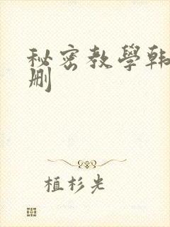秘密教学韩漫无删