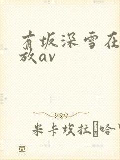 有坂深雪在线播放av