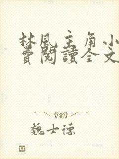 林风主角小说免费阅读全文无弹窗