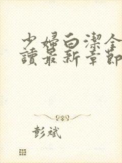 少妇白洁全文阅读最新章节封面