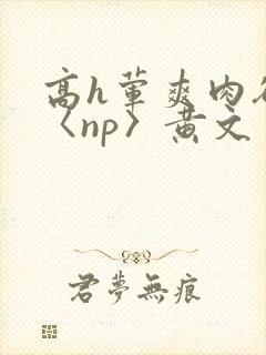 高h荤爽肉欲文〈np〉黄文封面