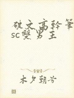 破文高干笔趣阁sc双男主