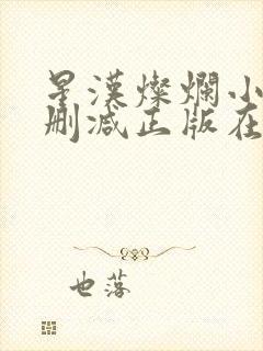 星汉灿烂小说无删减正版在线阅读