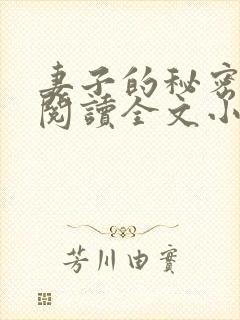 妻子的秘密免费阅读全文小说