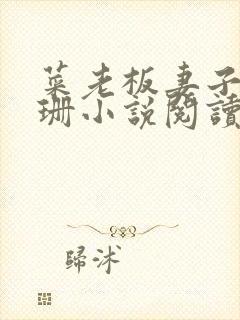 菜老板妻子李芷珊小说阅读