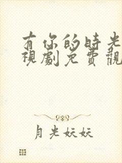 有你的时光里电视剧免费观看全集完整版