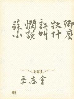 苏悯许牧卿原著小说叫什么