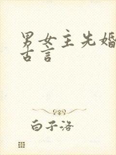 男女主先婚后爱古言