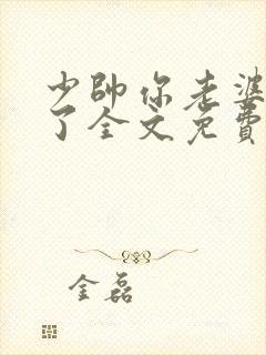 少帅你老婆又跑了全文免费封面