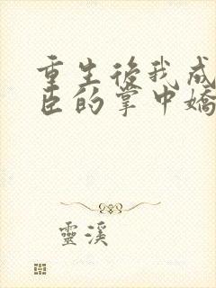 重生后我成了权臣的掌中娇看