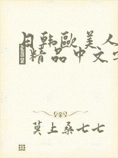 日韩欧美人妻ⅴα精品中文字幕封面