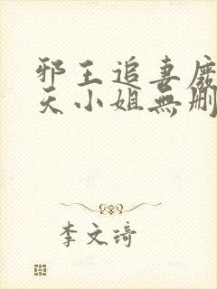 邪王追妻废材逆天小姐无删减封面