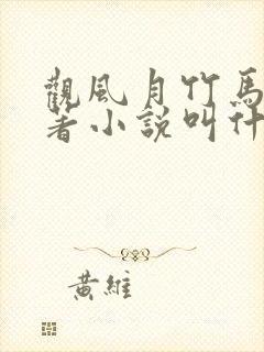 观风月竹马篇原著小说叫什么名字