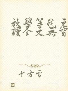 放学等我免费阅读全文无窗口