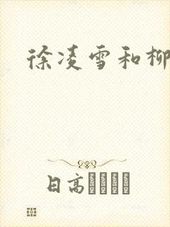 徐凌雪和柳无邪