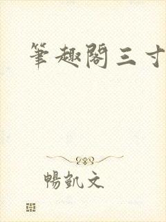 笔趣阁三寸人间封面