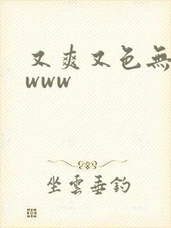 又爽又色无遮挡www