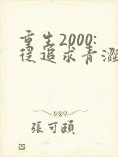 重生2000:从追求青涩校花同桌开始正封面