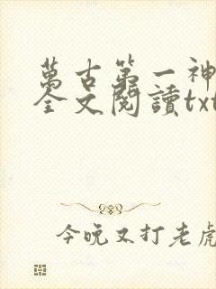 万古第一神免费全文阅读txt下载