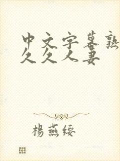 中文字幕熟妇久久久人妻